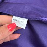 Oscar de la Renta Pink Label Vintage Royal Purple Satin Sleepwear Top, EUC Photo 8