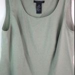 Perceptions  18W Green Sleeveless Shell Top Plus Photo 0