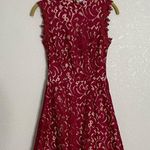 Alya Francesca’s Red Lace Sleeveless Dress XS Photo 2