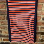 Michael Kors MICHAEL Navy Blue Orange Stripe Sleeveless Shift Dress Size 0 Photo 2