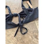 SKIMS Liquid Shine Swim Bandeau Bikini Top Onyx Size XL Photo 10