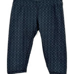 prAna  Size Large Leggings Black‎ Abstract Biking Running Activewear Yoga Gym Photo 0