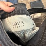 Levi's Levi’s Premium 501 S Skinny Gray/Faded Black Jeans W26 L28 Button fly Distressed Photo 5