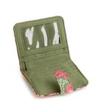 Vera Bradley Olive Green Floral Women's Card Holder Photo 1