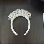 White Bride Headband with Pearls Photo 1