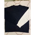 Elan  LOVE Colorblock Black White Long Sleeve Pullover Sweater, Size Large Photo 10