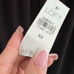 Ann Taylor LOFT off the shoulder Black dress XSMALL tie sleeve Midi NWT Photo 8