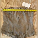 ZARA NWT  Denim Strapless Corset Top Size Medium Photo 6