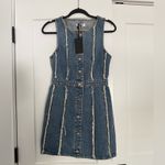 RE/DONE $425 New  Fray Denim Dress - Small Photo 6