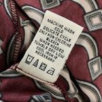 Max Studio  Maroon Geometric Print Small Top Blouse Photo 5