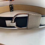 Corset Statement Leather Belt Black Silver‎ Photo 2