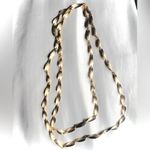 Vintage necklace Tortolani Links Brushed Gold tone long infinity Strand chain Photo 2