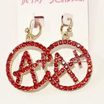 Betsey Johnson ♥️✨ A Plus Red Rhinestone Crystal Drop Earrings Photo 0