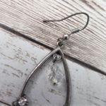 Silver Tone & Clear Dangle Earrings For Pierced Ears *Some Missing Dangles* Photo 4