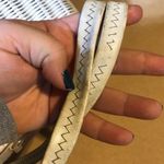 VINTAGE 1960'S STYLED BY BOUNTY WHITE WICKER WITH MAUVE & GRAY FAUX SUEDE BAG Photo 6