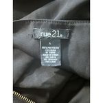 Rue 21 Sheer 1/4 Zip Roll Sleeve Black Top Size L Edgy Business Casual Minimalist Photo 4