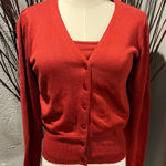 🌺RUST RED CARDIGAN AND TANK TWIN SET🌺 Photo 0