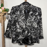 Smythe Les Vestes Black White Snake Lace Print Blazer Jacket Size 10 Photo 0