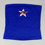 Blue Neon Eye Star Graphic Tube Top Shirt Blouse Tee Size S 👁️💙✨ Photo 0