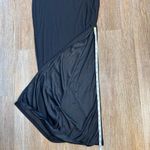 Windsor NWT  M Black Mesh Bell Sleeve Maxi Dress Square Neck Slit Formal Gown Y2K Photo 7