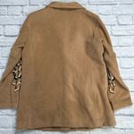 Bob Mackie  Wearable Art Fleece Jacket Brown Sunflower Embroidered Size M Photo 5