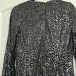 Nanette Lepore Black Sequin Long Sleeve Cocktail Dress Photo 8