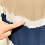 Joie  Silk Tie Dye Sleeveless Scoop Neck Isidora Romper XS Ivory Beige Navy FLAWS Photo 10