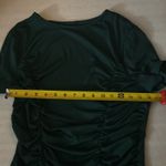 SheIn Green Ruched Front Short Sleeve Crewneck Top XL Corporate Siren Casual Photo 5