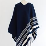 Anthropologie Mih jeans Simmi made in Portugal chunky knit striped oversized poncho. M/L Photo 1