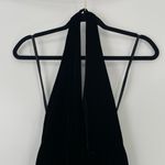 Free People ‎ Women's Black Asymmetrical Hem Open Back Velvet Halter Top Size XS Photo 5