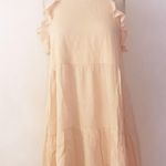 Halter Ruffle Tiered Boho Hippie Gypsy Beach Dress Orange Photo 0