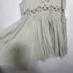 Free People NEW  FP One Ilektra Slip Dress Sage Green Lace Boho Large Coquette Photo 11