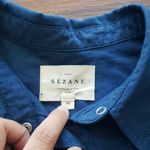 Sézane Sezane Women's Blue Chic Feminine Preppy Workcore Trendy Casual Shirt Size 34 Photo 1