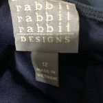 Rabbit rabbit rabbit handkerchief style‎ halter dress blue formal wedding sz 12 Photo 9