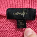 Ontweth Pink Puff Sleeve Embellished Heart Rhinestone Sweatshirt Women's XL Photo 2