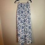 Francescas Women Pants Small Blue White Wide Leg Paisley Stretch Vacation Travel Photo 8