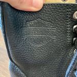 Harley Davidson Vintage Black Pebbles Leather Square Toe Lace Up Boots Photo 7