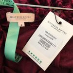 Mistress Rocks Women's Wide Leg Pants Plum Crushed Velvet Side Snap Burgundy S Photo 5