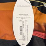 MYNAH womens size large sunset waves ruffle tankini removable padding NWT Black Photo 6