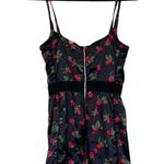 For Love and Lemons x Victoria Secret Love Song Bodycon Slip Dress Size XS Roses Black Photo 1