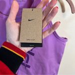 Nike  Pro Women’s Purple Crop Tank Top Medium NWT Photo 4