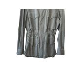 Norma Kamali Gray Full-Zip Cargo Hooded Sweat Jacket Women's Size Small Photo 2
