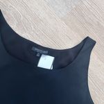 Lafayette 148 NY Luxury 100%Silk Double Georgette Blouse Designer Sleeveless Top Black Size 0 Photo 5