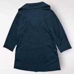 Frenchi Collared Buttoned Mid Length Coat‎ Womens Medium Black Photo 5