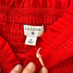 NWOT La Ligne Size‎ 3X Smoked Bodice Midi Dress Red Pockets Square Neck Photo 2