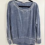 Michael Stars  worn in faded peeled 100% cotton lounge sweatshirt size small Photo 0