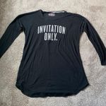 Victoria's Secret Victoria’s Secret Black “Invitation Only” Long Sleeve Night Shirt SIZE S Photo 0