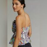 Anthropologie ‎ Diana Ruffled Smocked Strapless Tube Top Abstract Print Size XS Photo 5