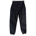 Mother Wrapper Patch Springy Ankle High Rise Not Guilty Black Pants Size 26 Photo 4