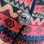 Vintage New Identity Southwest Cropped Gaucho Tapestry Blanket Jacket Orange Size M Photo 2